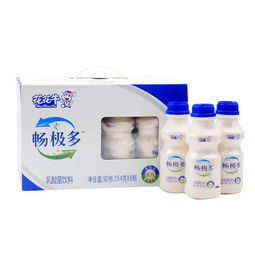 花花牛 暢極多乳酸菌飲料 354克 8瓶 奶制品飲品