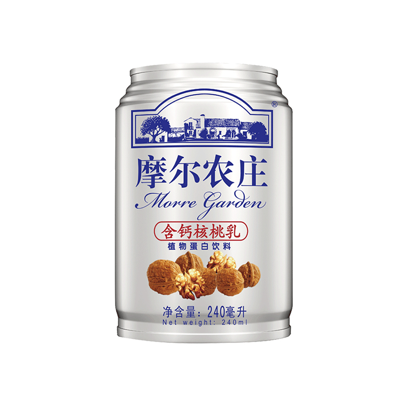 摩爾農(nóng)莊含鈣核桃乳 240ml*12罐 植物蛋白飲品 禮盒裝 核桃乳制品